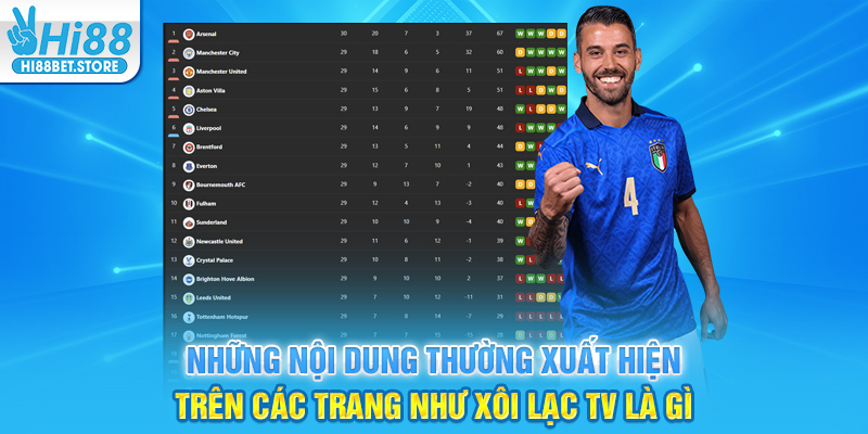 Những nội dung thường xuất hiện trên các trang như xôi lạc tv là gì